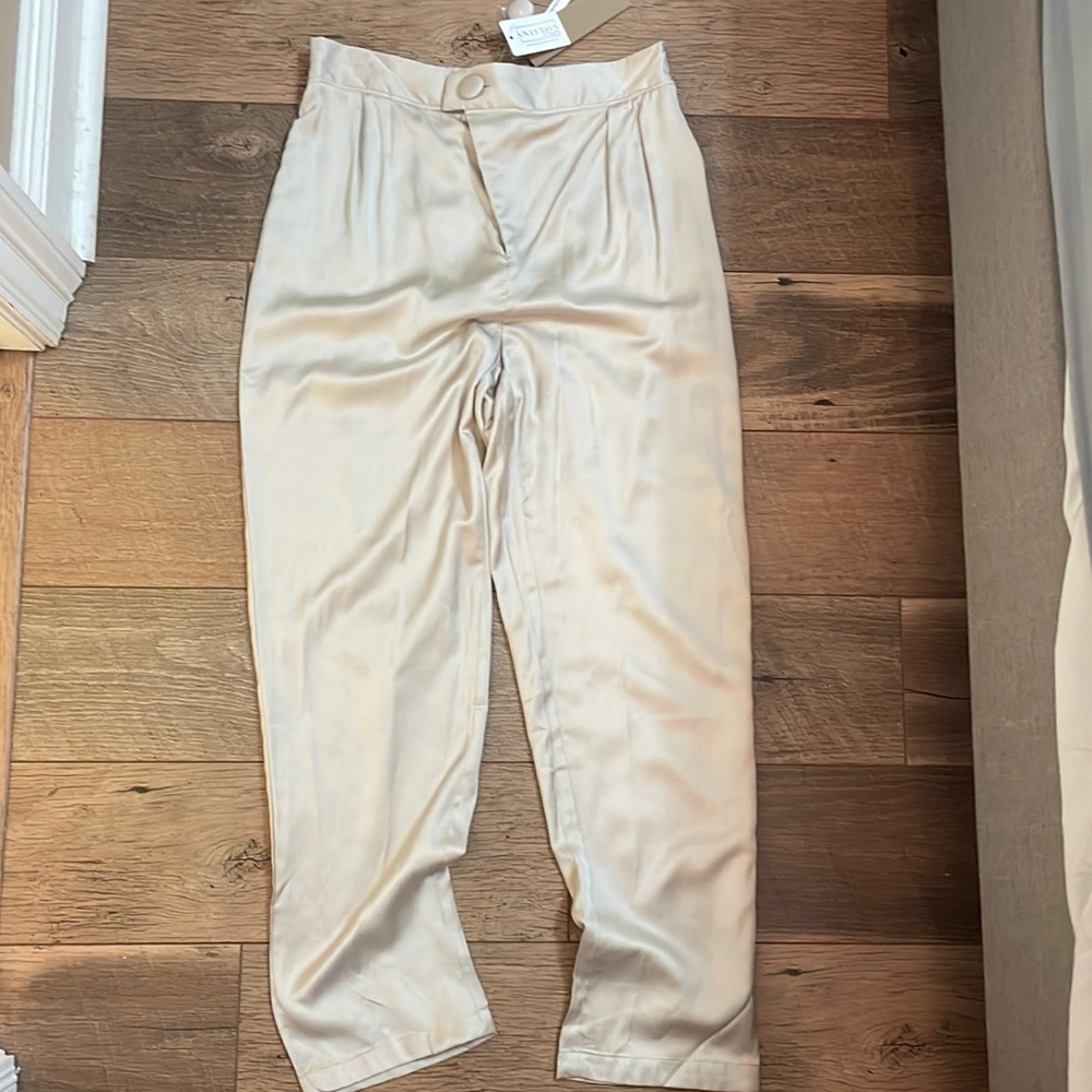 Gold Satin Pants